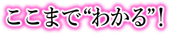ここまで“わかる”！